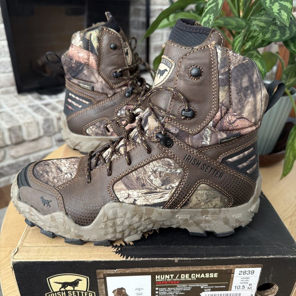 Irish Setter Men's Brown Camo Waterproof Hunting Boots